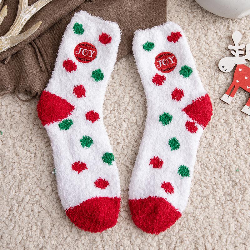

Kids Mid-Calf Cotton & Velvet Christmas Sleep Socks – Warm, Thick Coral Fleece for Autumn/Winter, Cute Design 35-40 (Coral Fleece Floor Socks)