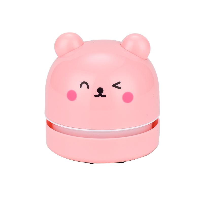 Round Battery Operated Cartoon Desktop Vacuum for Eraser Crumbs
