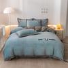 Panda Thickened Milk Fleece Embroidery Four-Piece Set Thermal Bedding Kit Student Three-Piece Set