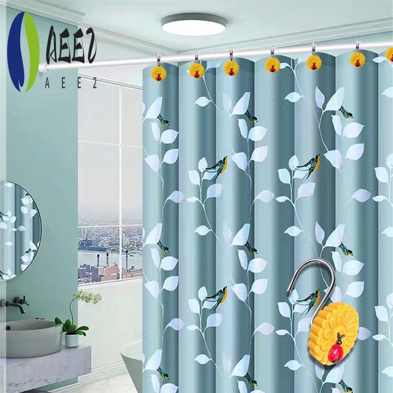 AEE2-12Pcs Durable Metal Shower Curtain Rings Easy Glide Shower Hooks For Shower Curtain Decorative Shower Curtain Hooks жёлтый