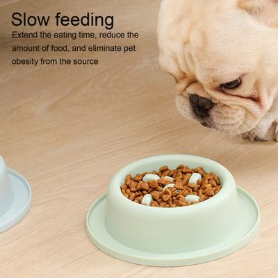 Evcil hayvan besleme kasesi kaymaz kolay temizlenebilir güvenli anti-boğulma kedi köpek yavaş mama besleyici kase evcil hayvan malzemeleri
