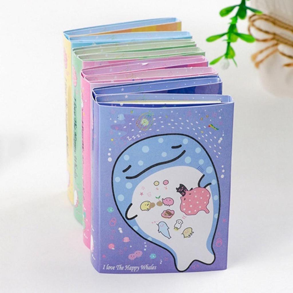Cute Bookmark Gift Whale Foldable Sticky Notes Memo Paper Sticker