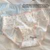Women's Summer Sweet Floral 10A Antibacterial Cotton Crotch Waist Triangle Briefs