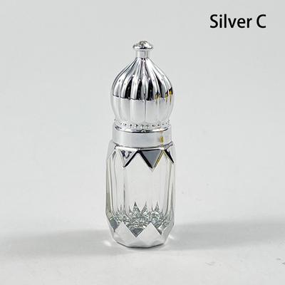 3Ml Luxury Style Golden Refillable Perfume Bottles Glass Roll-On Essential Oil Bottle Empty Cosmetics Sample Test Container