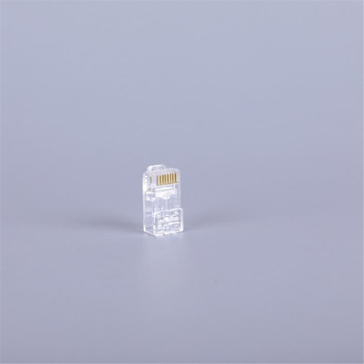 100Pack Clear RJ45 Cat6 Connectors, 8P8C Passes Through Ends For UTP Cabling 24-26AWG Networking Wire Replacement