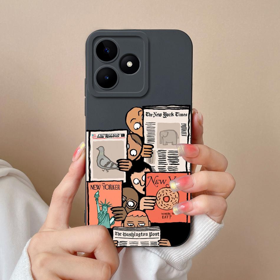 Coque Simple Pour Realme Note 50 Style Décontracté Protection Complète Anti-Choc Coque Arrière Silicone Liquide Doux Modèle RMX3834 Coque