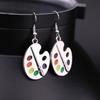 Novelty Fun Art Paint Palette Necklace and Hook Earrings Set for Friends Party