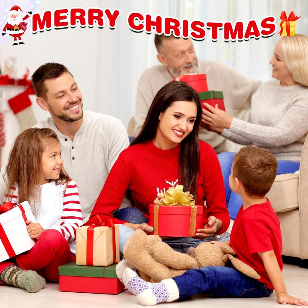 4 Pairs Funny Christmas Socks Magnetic Hand Holding Stocking Stuffers for Women Men Couples, White Elephant Exchange Gifts, Xmas Secret Santa Gag