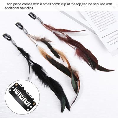 Fashion Extensions Handmade Novelty Hairclips Hippie Headpieces Feather Hair Rope Headband Headwear