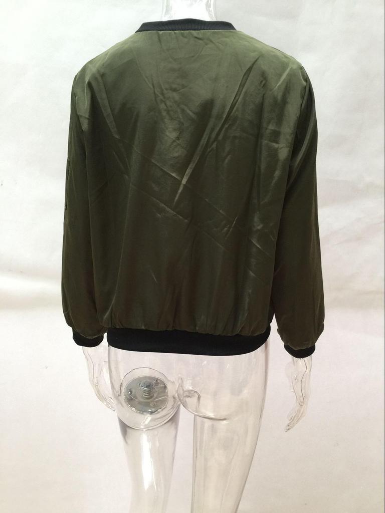 Giacca Moda Autunno Inverno 2016 Europa America Colore Unico Zip Corta