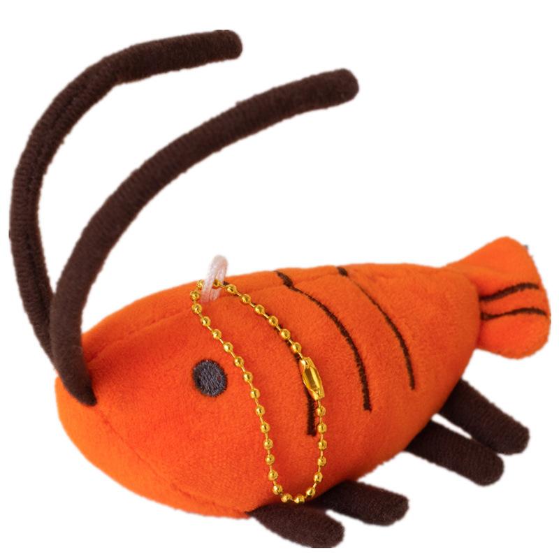 Creative Cartoon Gula Shrimp Doll Pendant Lobster Plush Toy Doll Backpack Keychain Hanging Decoration
