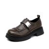 British Style Loafers for Women 2026 New Style  Thick Soled and Retro Fashionable Small Leather Shoes with Thick Heels