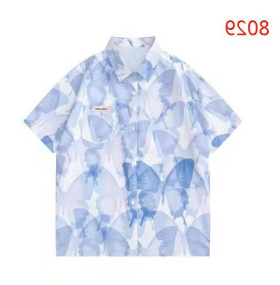 Hong Kong Style Vintage Sunflower Floral Shirt - Unisex Casual Short Sleeve