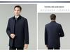 Men's Winter Down Jacket: White Duck Down, Middle-Aged, Thickened, Detachable Liner, Lapel, Warm Coat.