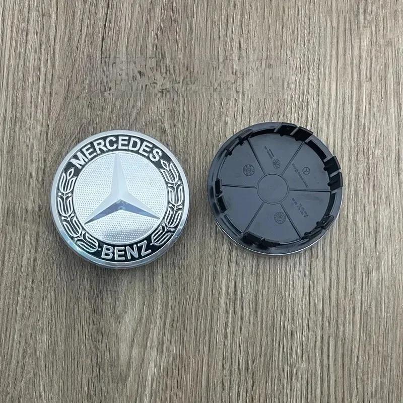 4PCS For Mercedes-Benz C180 C200 E300 S350 E260 ml350 GLK Car Wheel Hub Cap Tire Center Screw Cap Label  decorate Accessories
