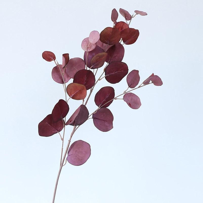 Pink Eucalyptus Leaf Artificial Plants Wall Money Fake Flowers Arrangement Accessories Christmas Home Wedding Decoration