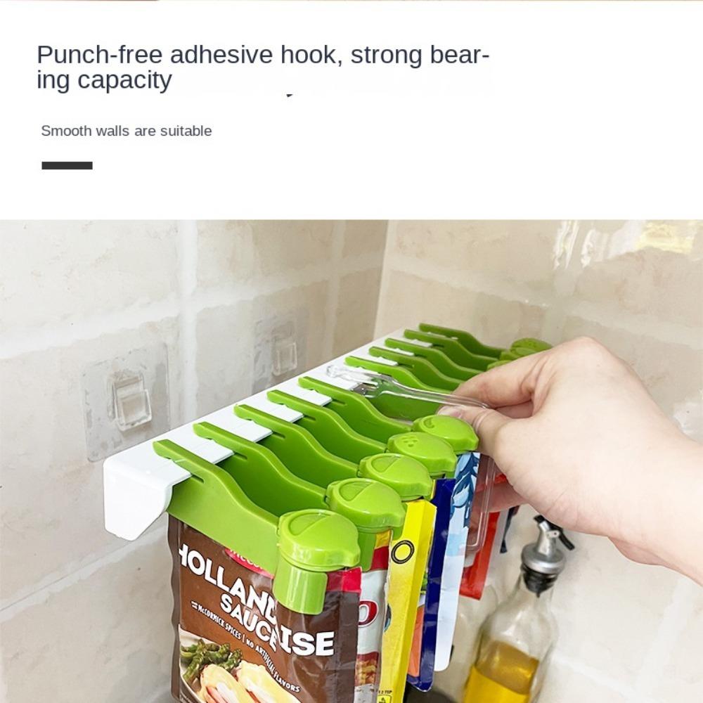 

Полка для специй с зажимом, держатель для мешка для специй, набор держателей для герметичных контейнеров для еды, инструменты для приготовления пищи