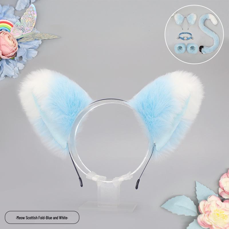 Handmade Plush Cat Girl Maid Fox Beast Ear Headband Hair Accessory