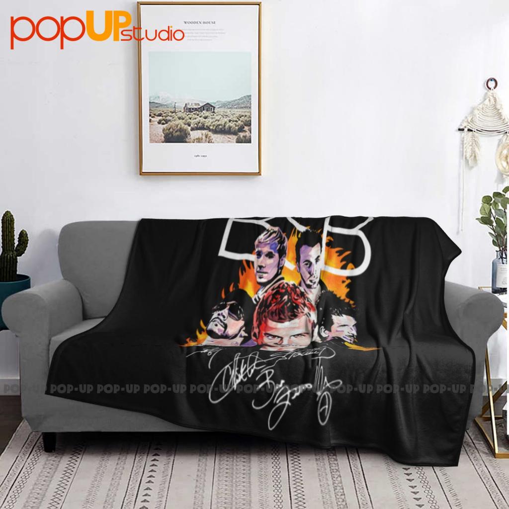 Backstreet Boys Members Signatures Us Supplier Ultra-Soft Blanket Quilt Winter Sofa Cover Bed Covers