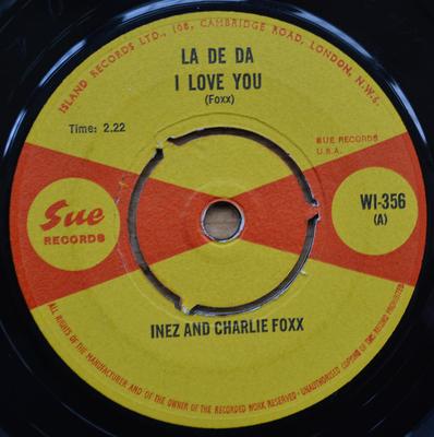 7inch Record INEZ & CHARLIE FOXX - La De La I Love You / Yankee Doodle WI356 Sue Records 1965 UK Soul/Funk Used