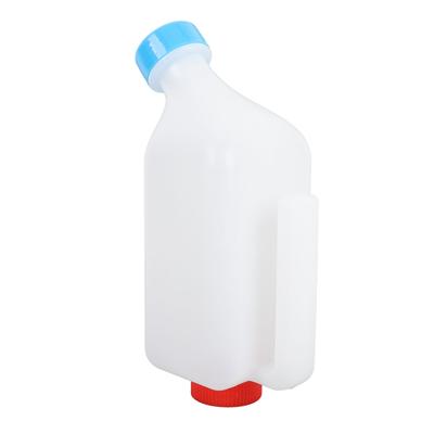 Ziegenmilchflasche Doppeldeckel Hängendes Design Multifunktionale Kälber Lamm Milch Fütterungsflasche für