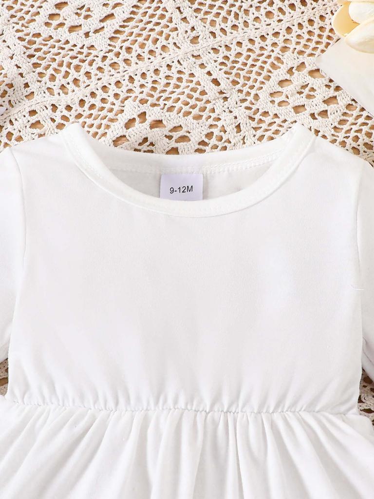 Süßes Kleinkind Mädchen Set Rüschenärmel Oberteil 0-2 Jahre Schleifen Hose 2-teiliges Outfit Neugeborenes Baby Mädchen Kleidung Prinzessin Stil Sommer Frühling