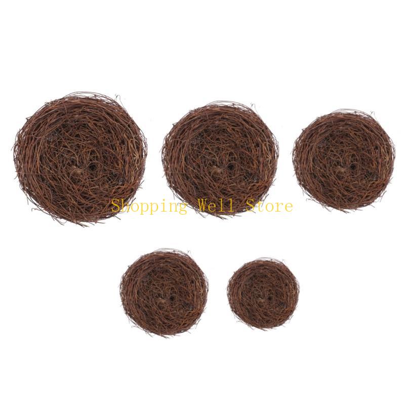 KX4B Portable Easters Bird Nests Decoration Eye Catching Easters Faux Bird Nests For Table Centerpieces And Displays