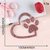 Rhinestone Dog Paw Stickers Self-Adhesive Glitter Paw Print Car Sticker Vinyl Waterproof Bling Car Decals Exterior Accessories Sparkle Love-Heart