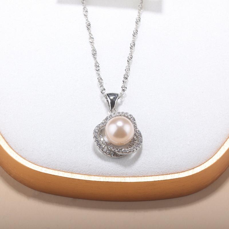 New Fashion   Accessories Pearl Earrings And Necklace Bridal Jewelry For Women Adjustable Ring Size