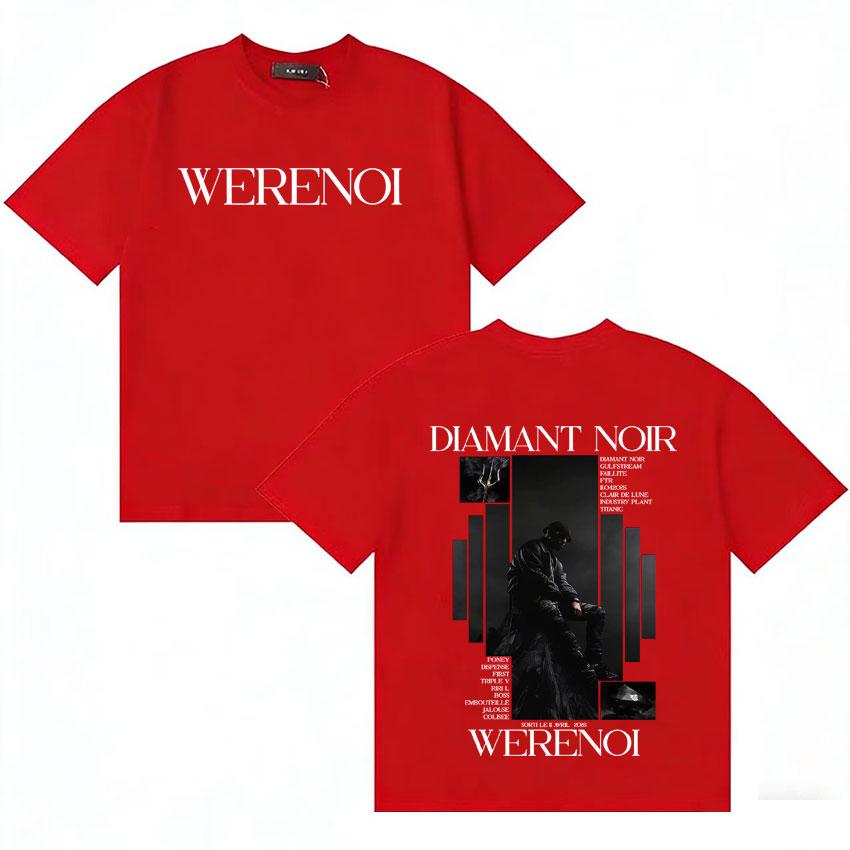 

Hot Sale Rapper WeRenoi DiaUnisext Noir Print Tshirt Unisexs Women Hip Hop Music Tshirt Male Vintage Cover Cotton Casual Short Sleeve S