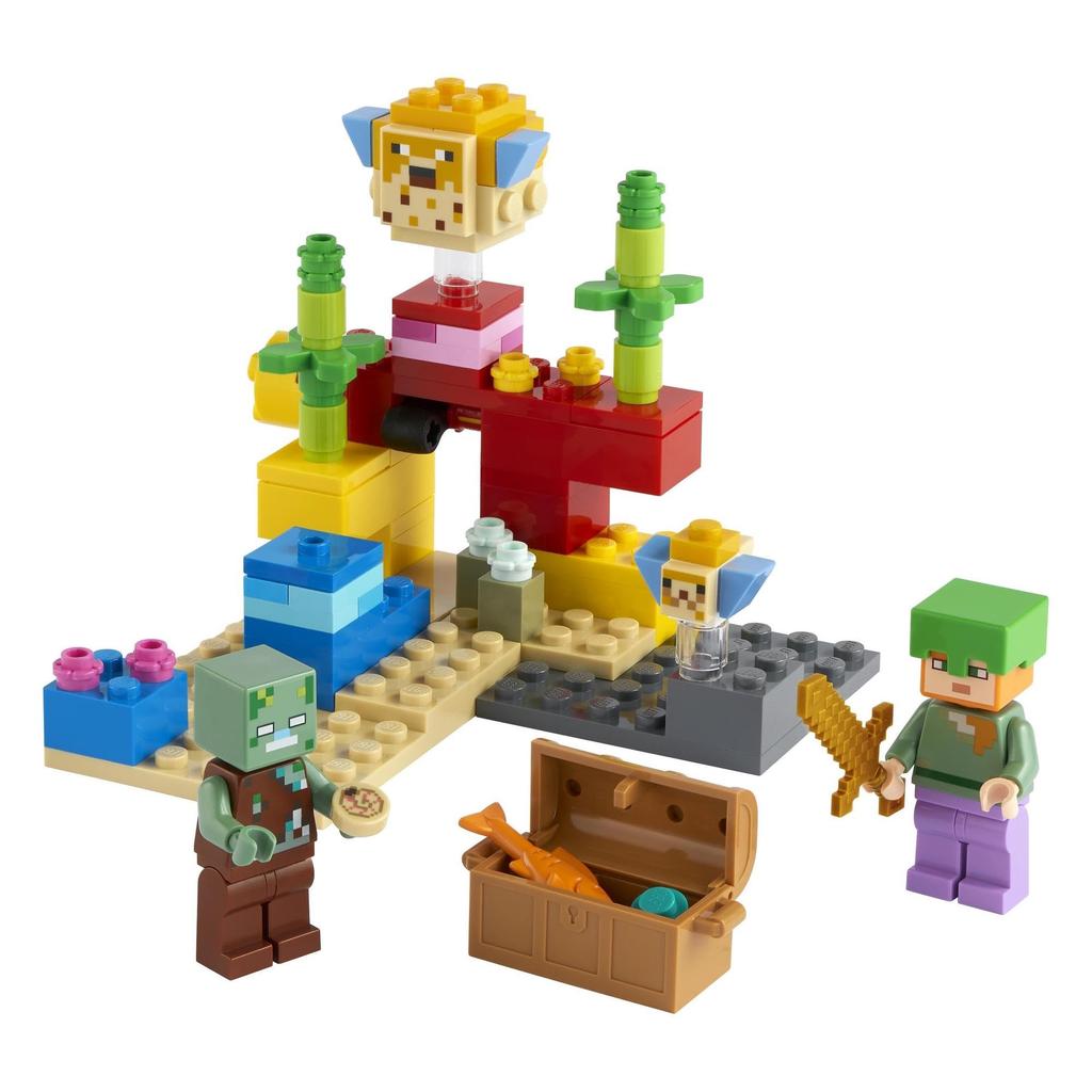 LEGO Minecraft Barriera Corallina 21164 Mattoncini Giocattolo Regalo Videogioco Oceano Ragazzi Ragazze Età 7+