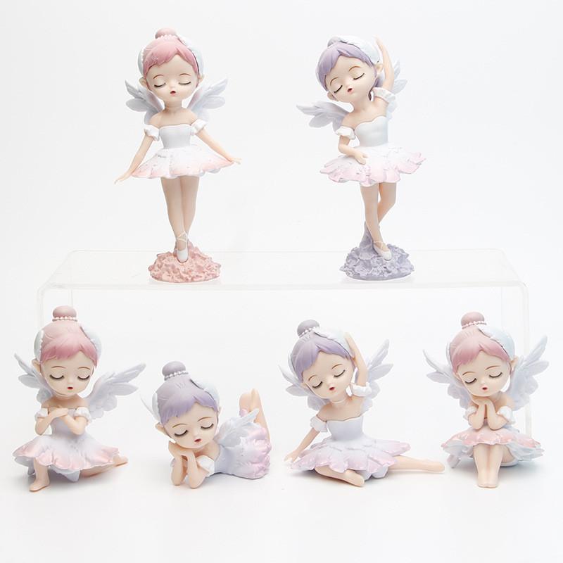 Charming Blind Box Pvc Ballet Angel Model For Desk Or Cake Decoration