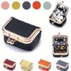 New Women's Solid colorImitation PU Leather Jewelry Box, Ring, Necklace, Earring Storage Box, Mini Coin Wallet with Kiss Lo