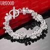 925 Sterling Silber Glatte Trauben Perle Armband Mode Hochzeit Schmuck