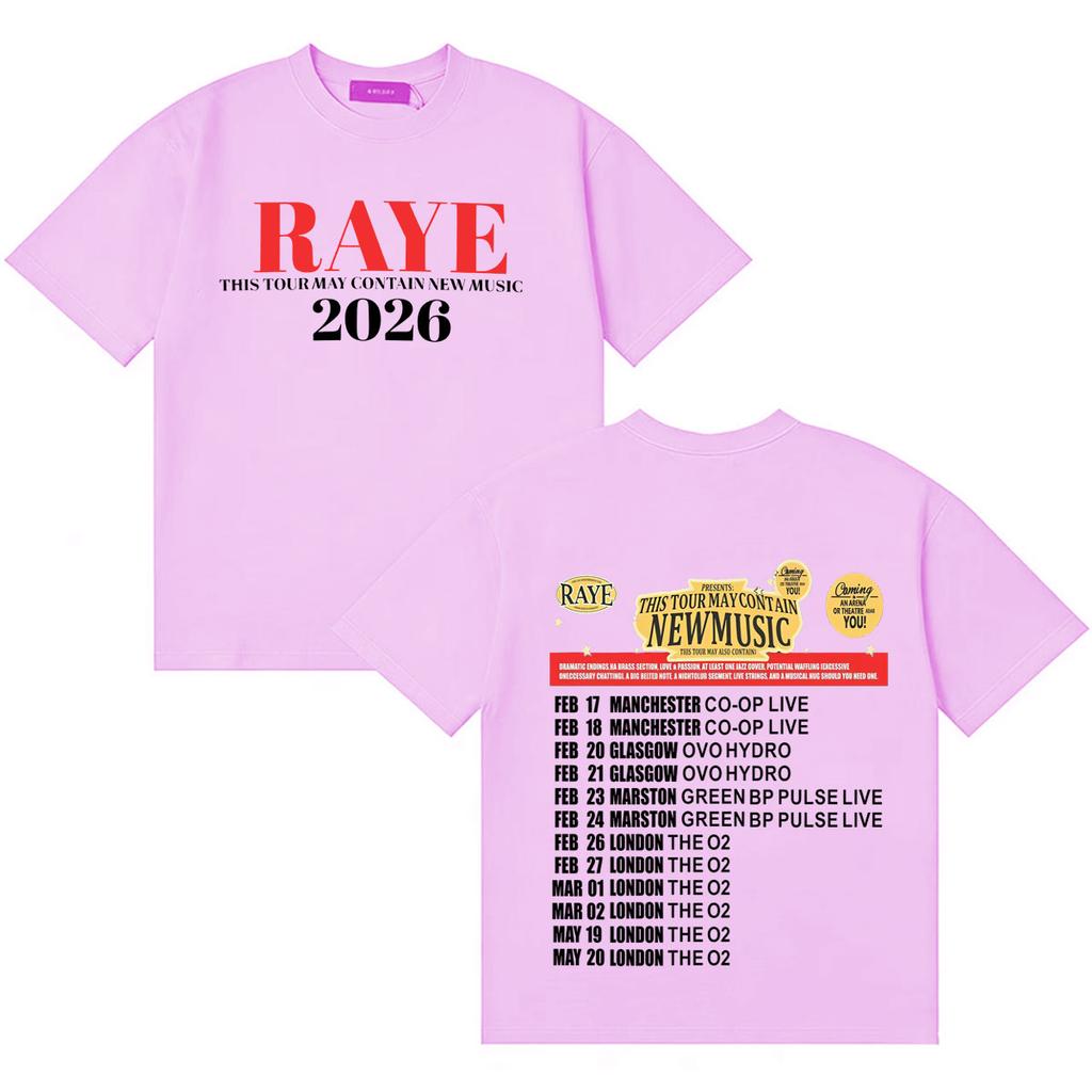 New Album Loose T Shirts Raye Double Sided Print Women Unisex Pop Oversized Crewneck Summer Fans Casual Short Sleeve T Shirt Unisex