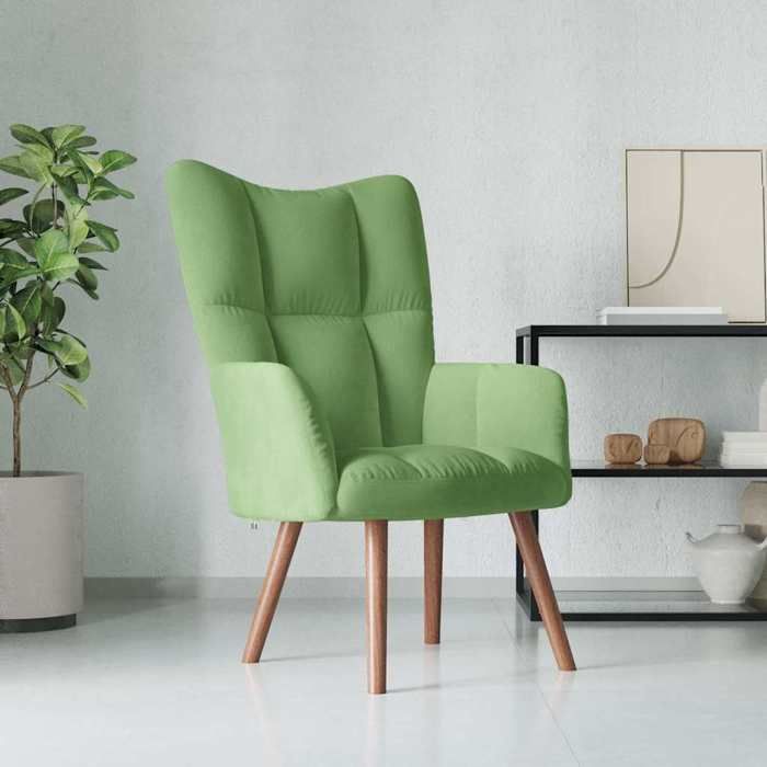 VidaXL Chaise de Relaxation Fauteuil de Détente Siège de Relaxation Chaise de Détente Salon Salle de Séjour Intérieur Vert 328054