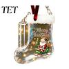 Unique Graduation Money Gift Christmas Stocking Holder, Clear Cash Clip Ornament for Tree Holiday Card Holder Hanging Decor, Transparent Bill Display
