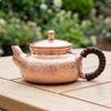 Copper Teapot Hammered with Side Handle Kettle for Collectors,