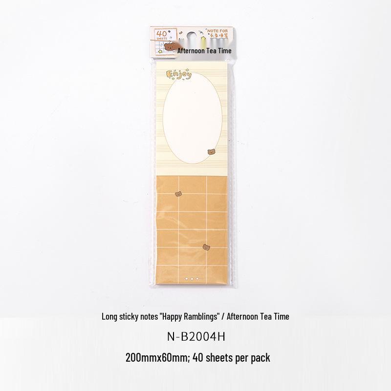 Happy Ramblings Sticky Notes: Fresh Cute Illustration Memo Pad