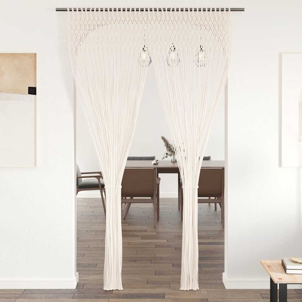 vidaXL Makramee Vorhang 140×240 cm Baumwolle creme