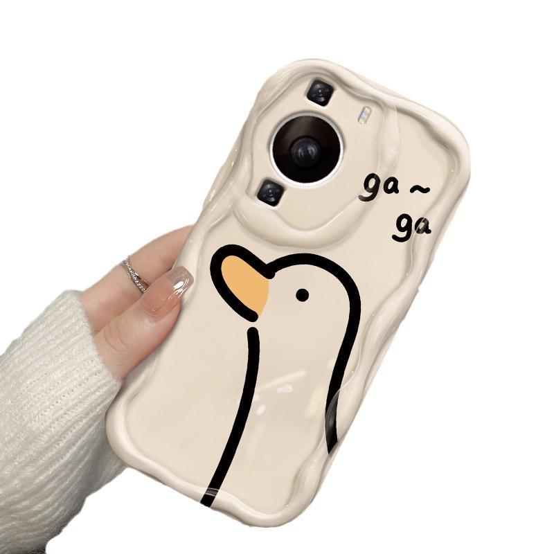 Applicable To Apple 15promax Mobile Phone Case IPhone 14/13 Simple Line Duck 11/12 Silicone Protective Case