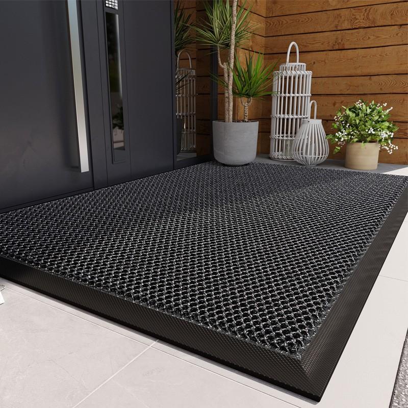 Door Mat Home Entrance Non-Slip Durable Outdoor Indoor Floor Red Welcome Rug