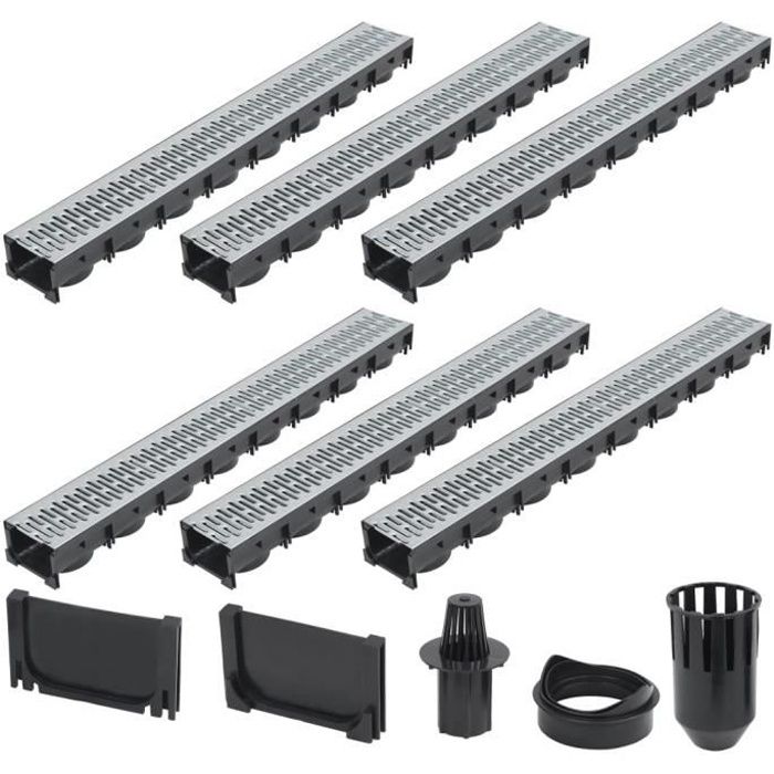 Drainage Channels - VIDAXL - Galvanized Steel - 6 Pcs - 6 M