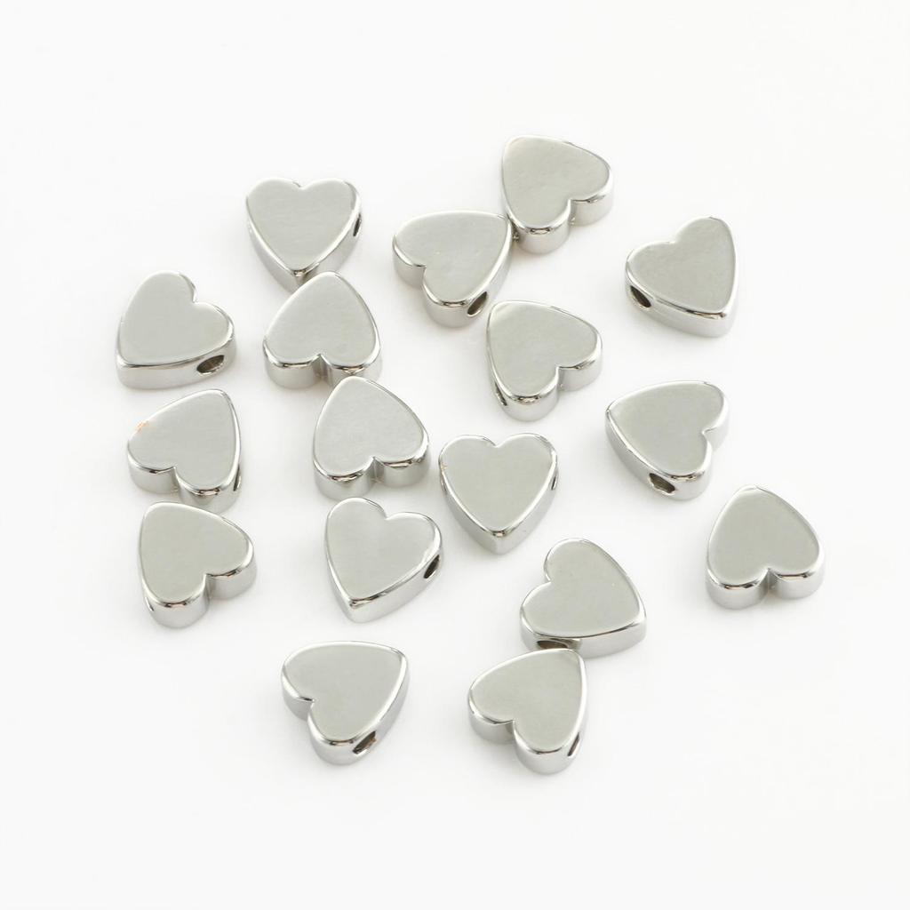 10pcs Copper Beads Charms Cross Heart Star Moon Beads Plated Crafts Color Retention Beads for Jewelry Making Diy Bracelet Necklace