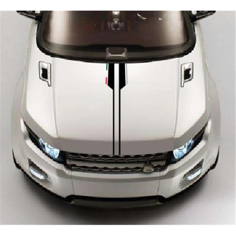 Universal Car Hood Decal Vinyl Stripe Stickers Black Car Head Decor Waterproof