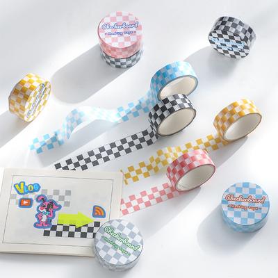 MOHAMM 1 Rotolo Nastro Washi a Griglia Fresca per Fai da Te Diario Scrapbooking Diario Agende Articoli per Artigianato