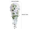 Water Drop Shape Bouquets Artificial Wedding Flowers Bridal Shower Bouquets for Special Occasion
