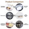 Clear Seasoning Box Set of 4 Crystal Seasoning Storage Container with Spoon Clear Seasoning Rack Spice Pots for Pepper Spice