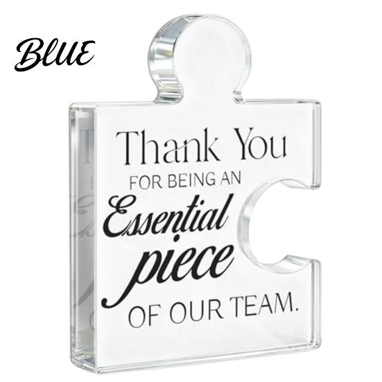 Meaningful Colleague Farewell Gifts Acrylic Puzzle Shape Ornaments for Team Appreciation and Employee Recognition Transparent High Transparency