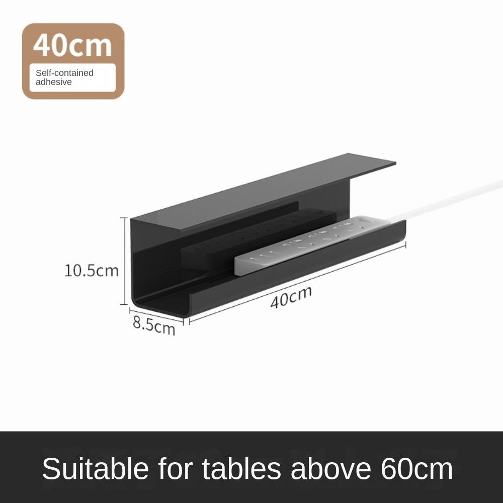 PVC Under Table Cable Organizer Space Saving Office Wire Organizer Holder  for Home Office